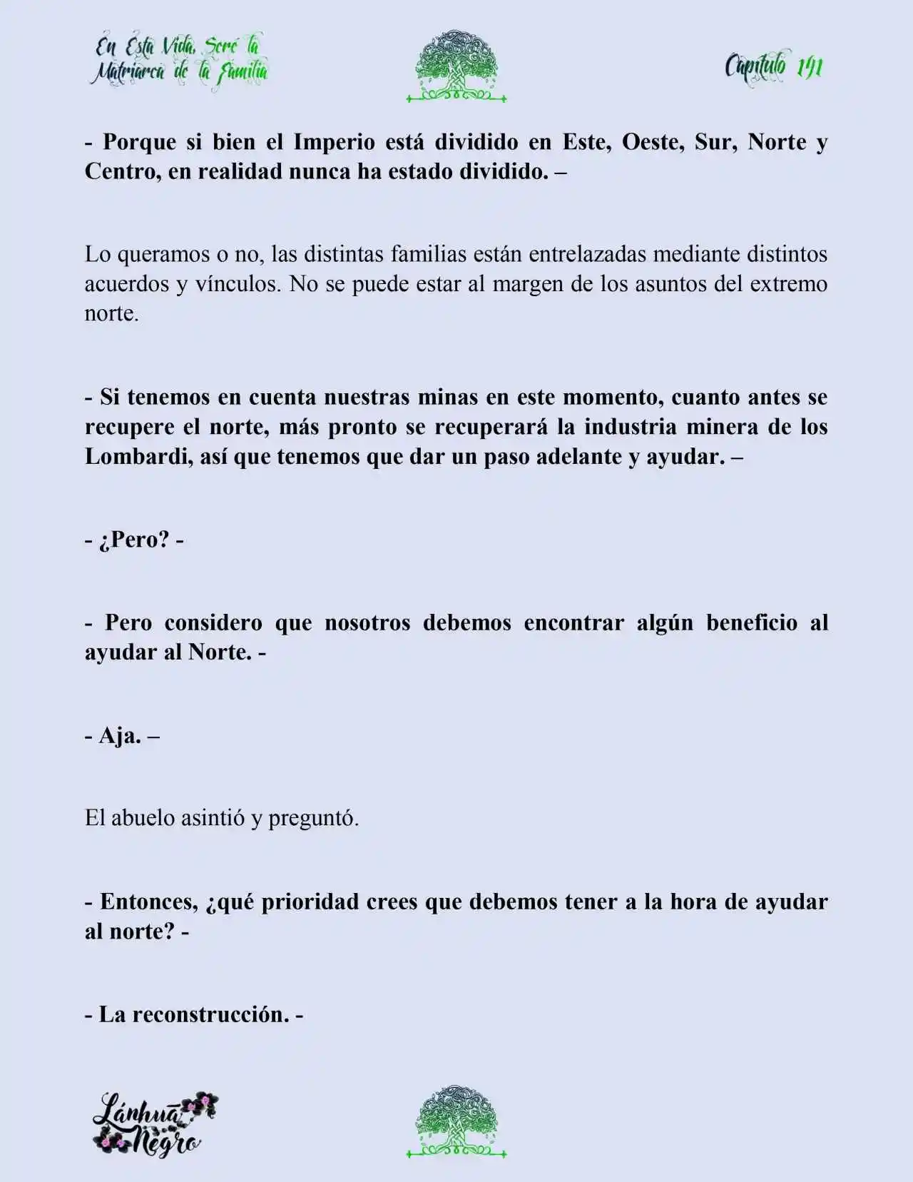 En Esta Vida Seré La Matriarca De Esta Familia (Novela) (Novela) - Capítulo 141 - Página 6 - LectorTMOo