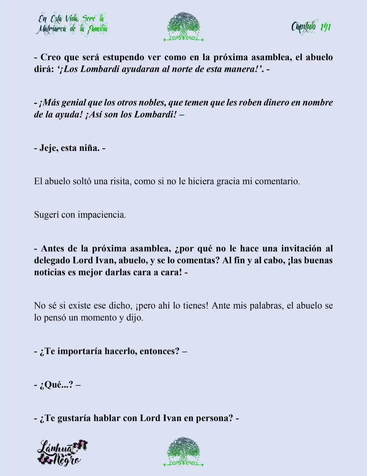 En Esta Vida Seré La Matriarca De Esta Familia (Novela) (Novela) - Capítulo 141 - Página 11 - LectorTMOo