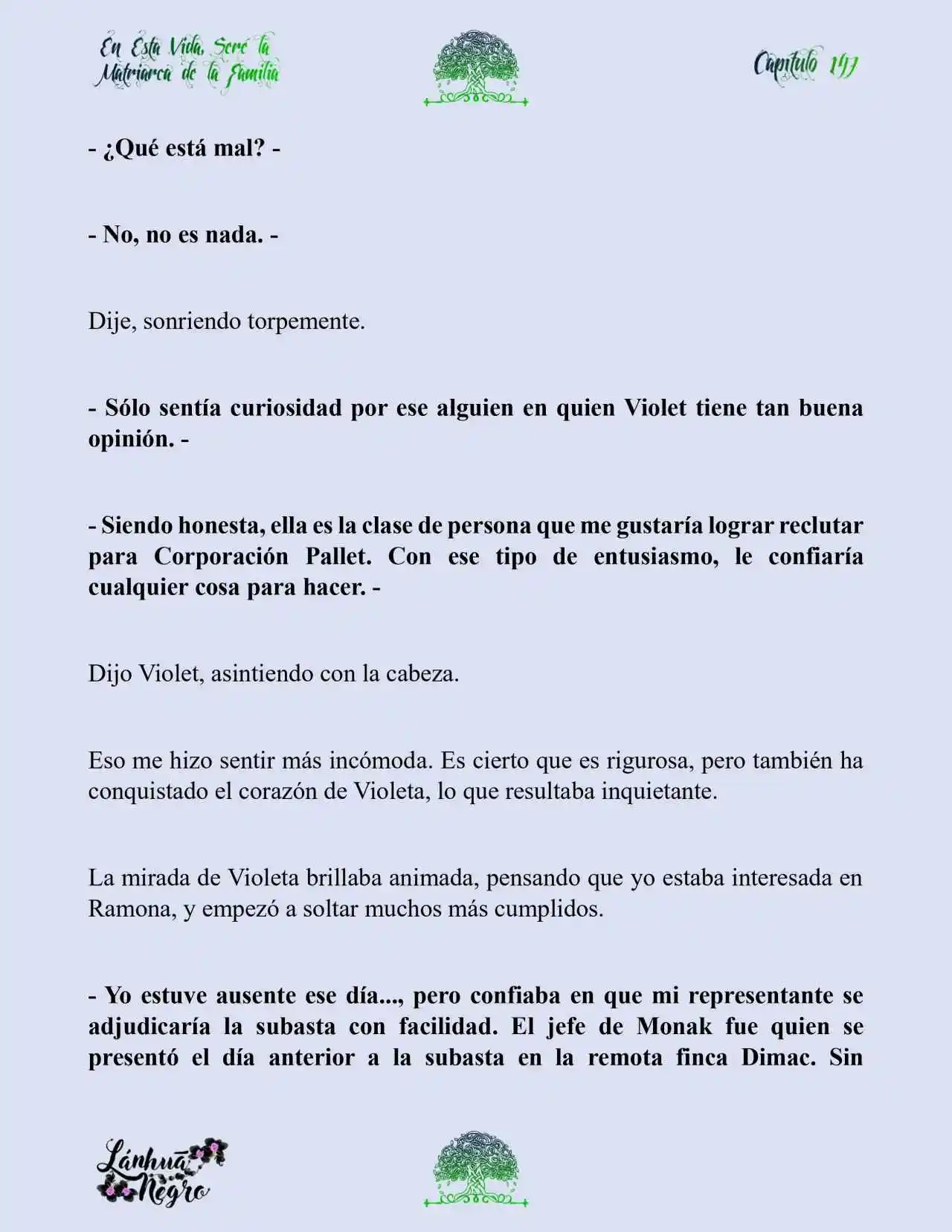 En Esta Vida Seré La Matriarca De Esta Familia (Novela) (Novela) - Capítulo 147 - Página 4 - LectorTMOo