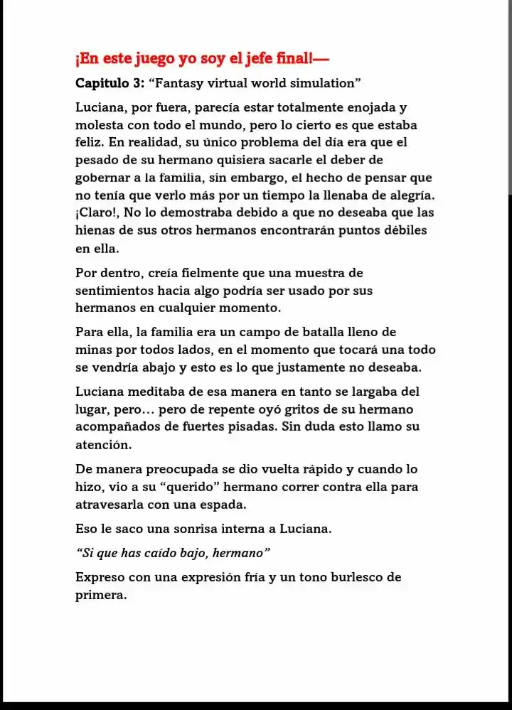 ¡En Este Juego Yo Soy El Jefe Final! (Novela) - Capítulo 3 - Página 2 - LectorTMOo
