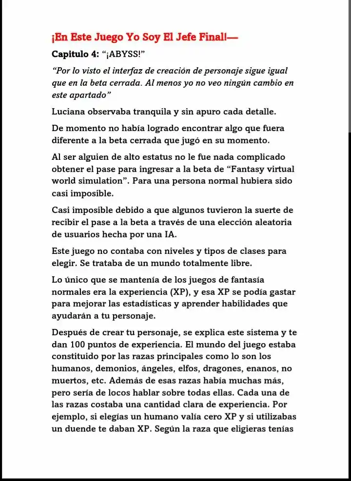 ¡En Este Juego Yo Soy El Jefe Final! (Novela) - Capítulo 4 - Página 2 - LectorTMOo