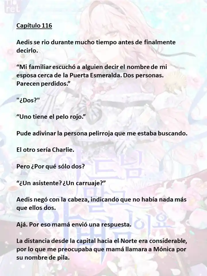 En Lugar Del Hijo, Tomaré Al Padre (Novela) capítulo 116 página 1