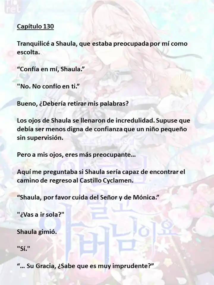 En Lugar Del Hijo, Tomaré Al Padre (Novela) capítulo 130 página 1