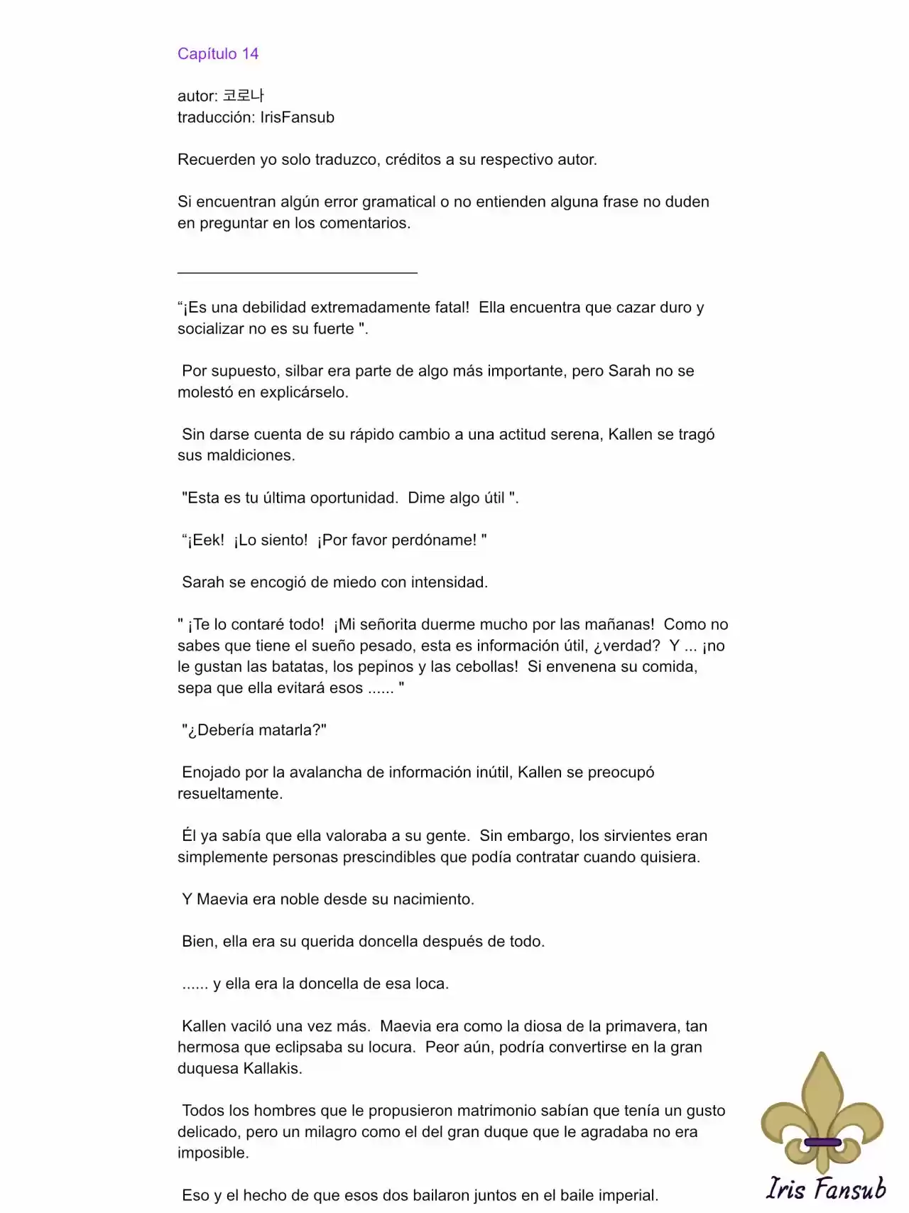En Lugar Del Hijo, Tomaré Al Padre (Novela) capítulo 14 página 2