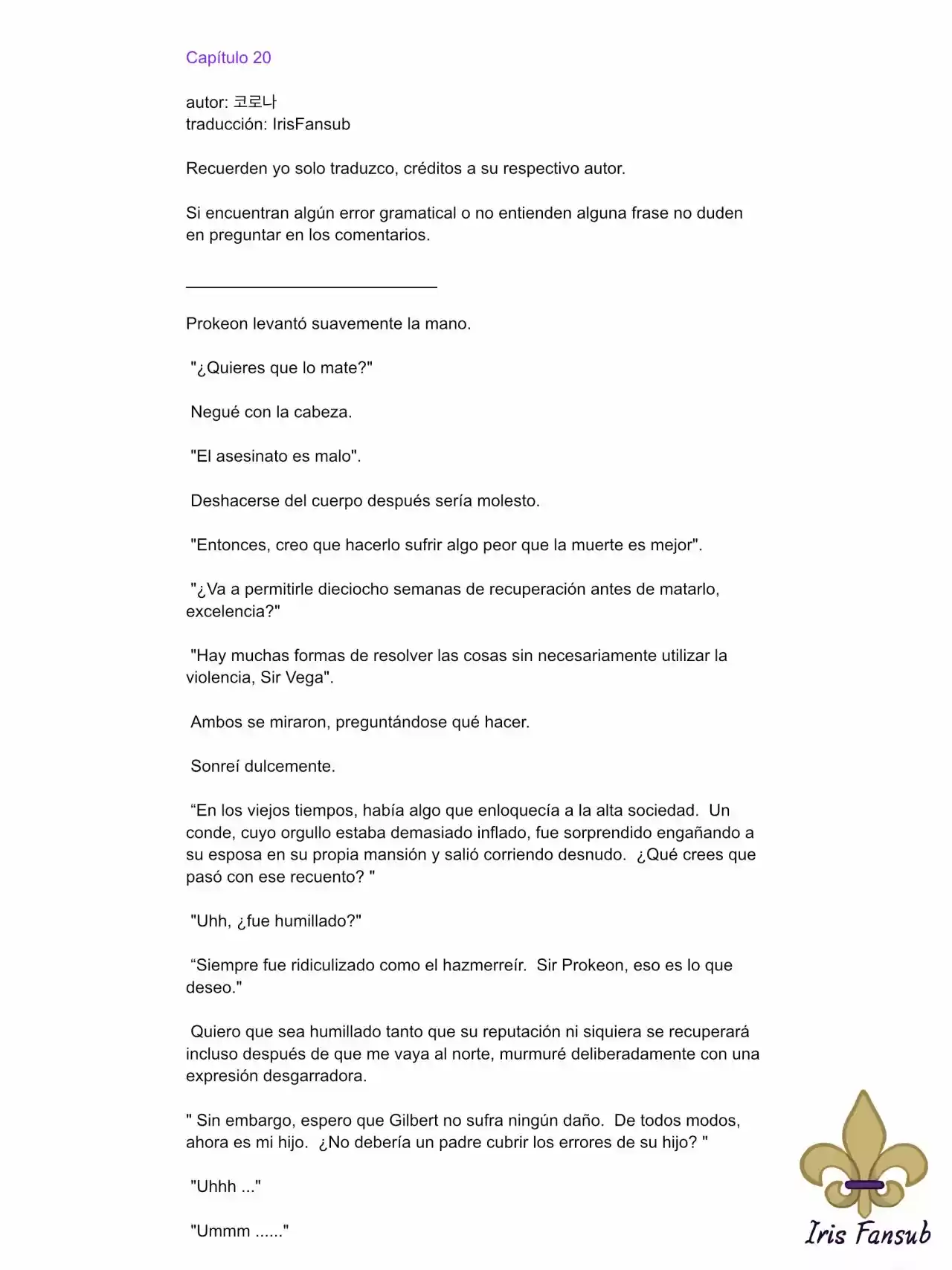 En Lugar Del Hijo, Tomaré Al Padre (Novela) capítulo 20 página 2