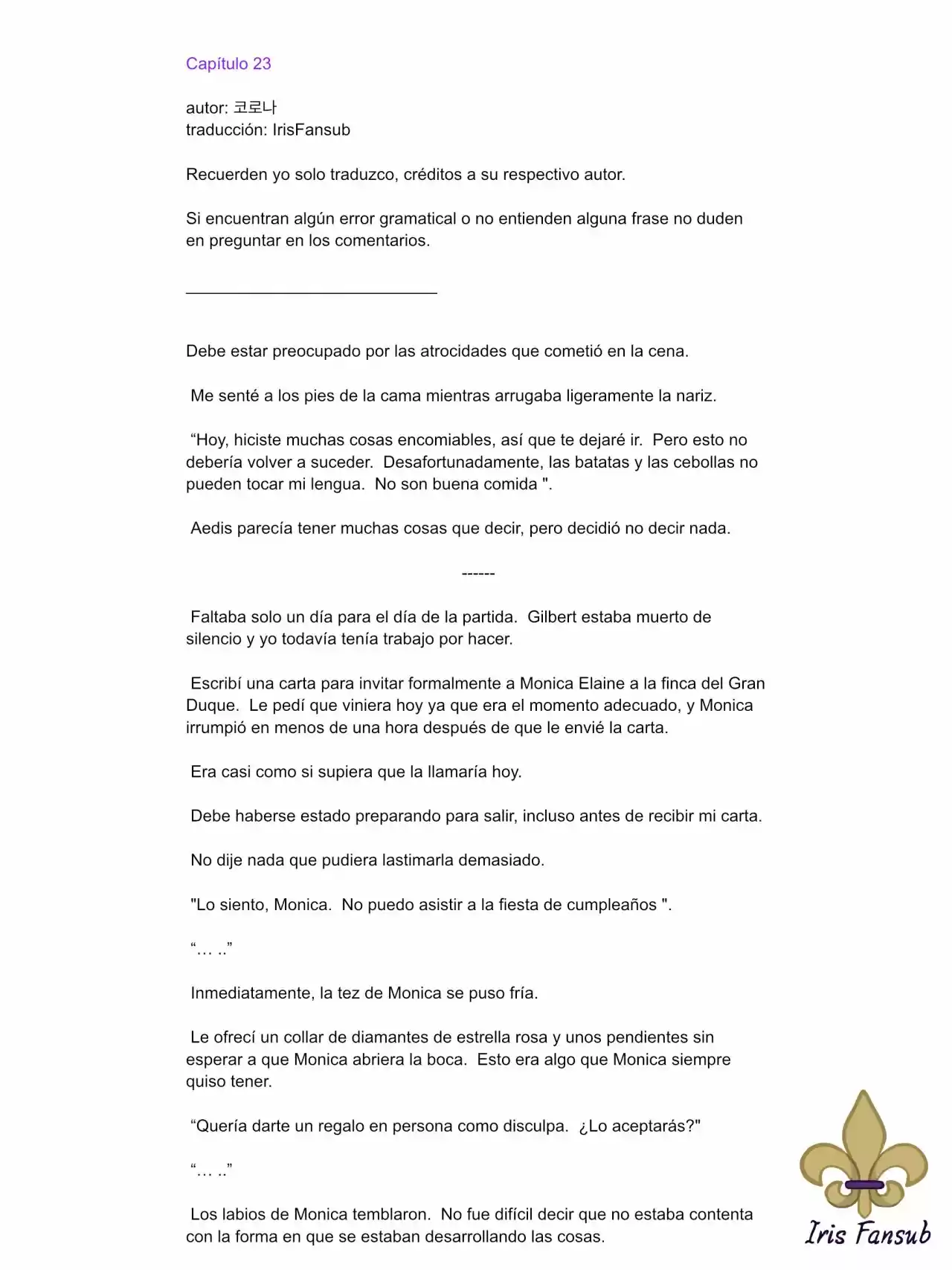 En Lugar Del Hijo, Tomaré Al Padre (Novela) capítulo 23 página 2