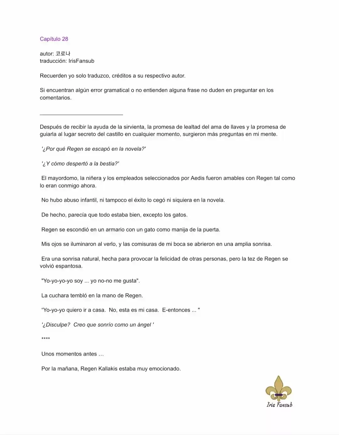 En Lugar Del Hijo, Tomaré Al Padre (Novela) capítulo 28 página 2