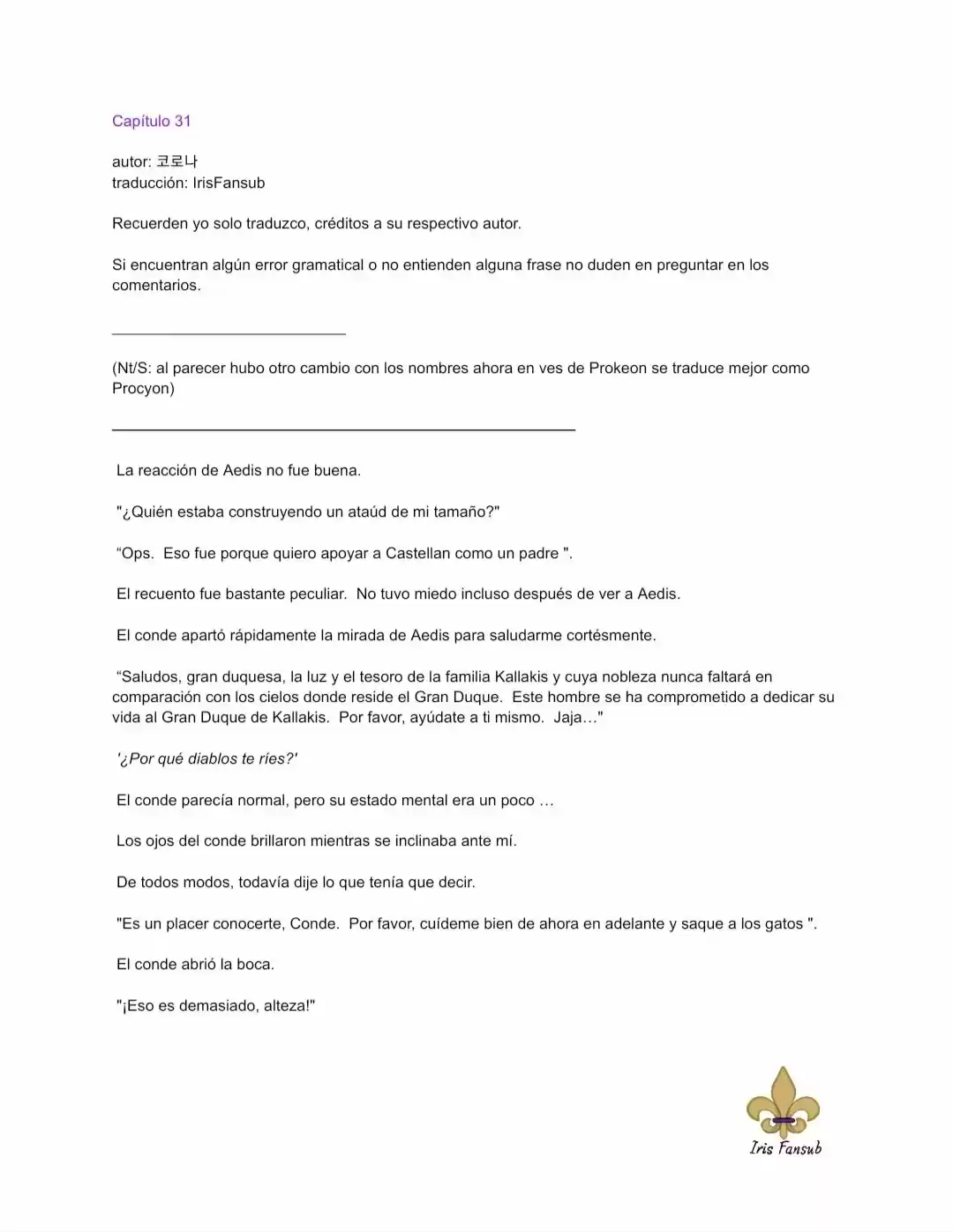 En Lugar Del Hijo, Tomaré Al Padre (Novela) capítulo 31 página 2