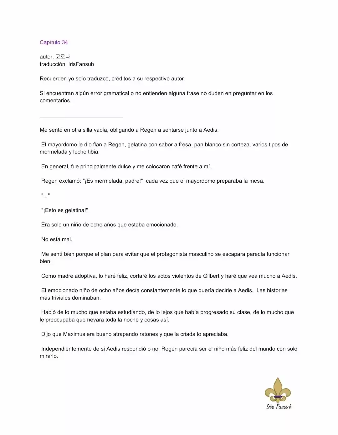 En Lugar Del Hijo, Tomaré Al Padre (Novela) capítulo 34 página 2