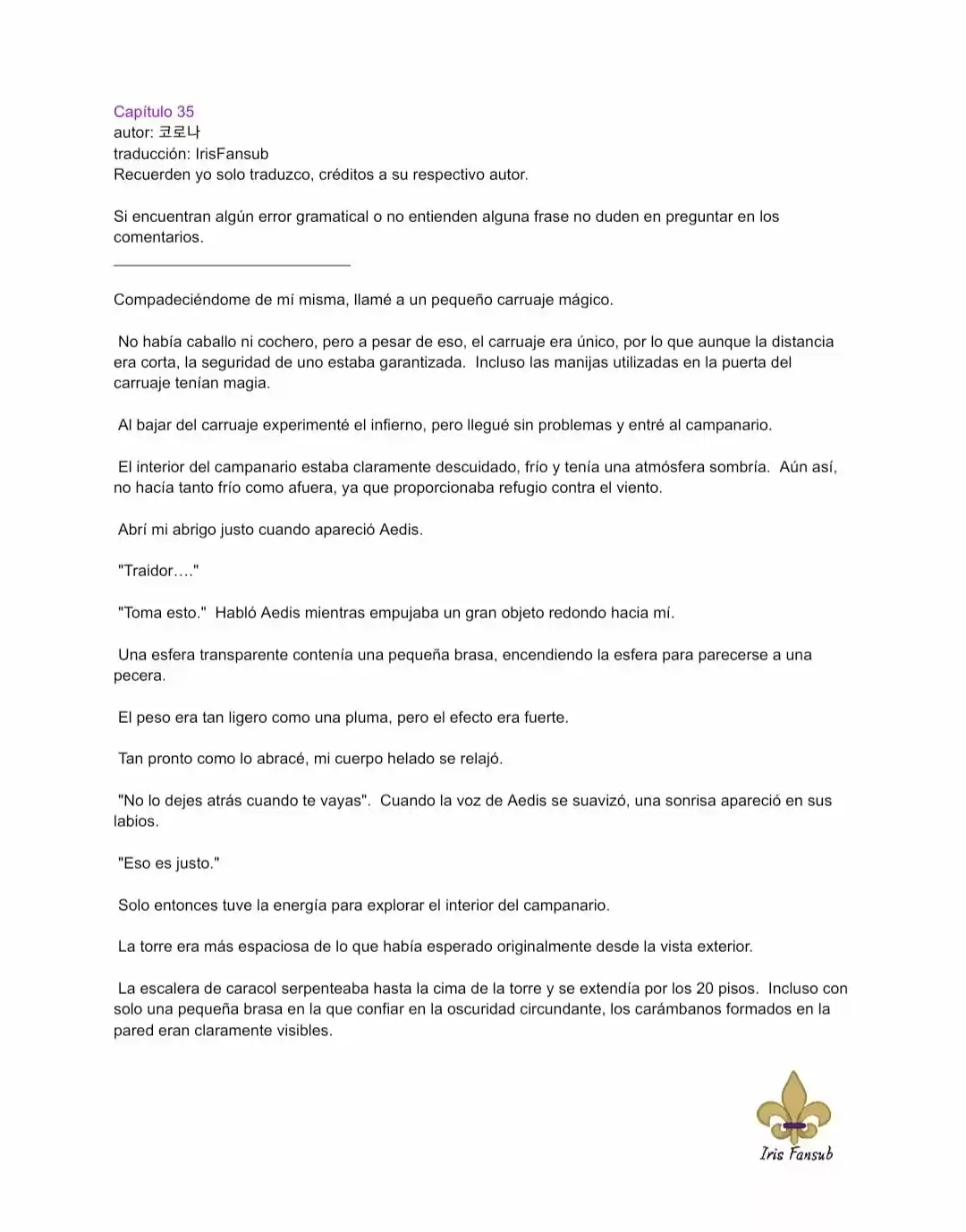 En Lugar Del Hijo, Tomaré Al Padre (Novela) capítulo 35 página 2