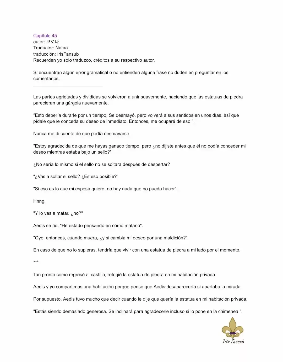 En Lugar Del Hijo, Tomaré Al Padre (Novela) capítulo 45 página 2