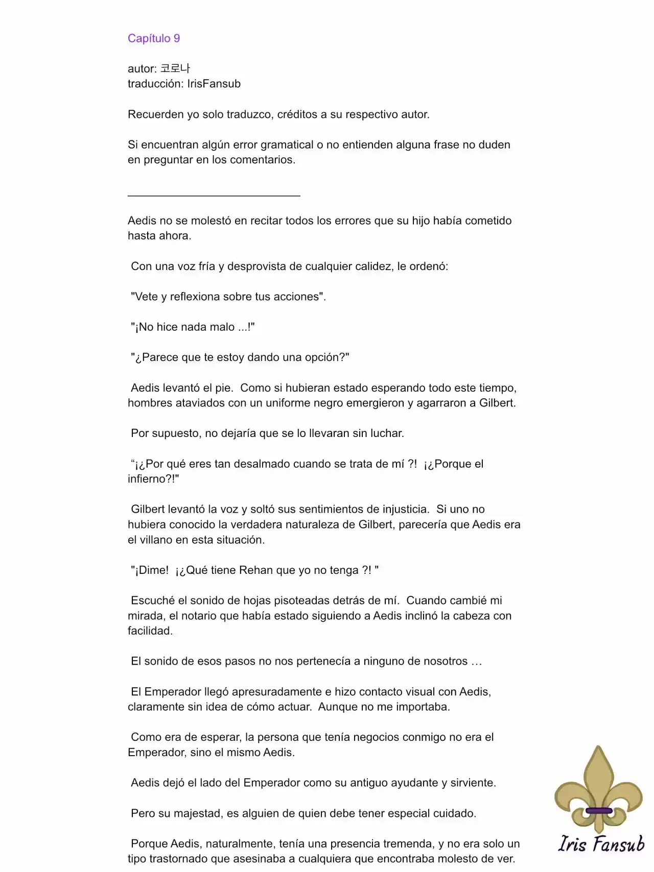 En Lugar Del Hijo, Tomaré Al Padre (Novela) capítulo 9 página 2