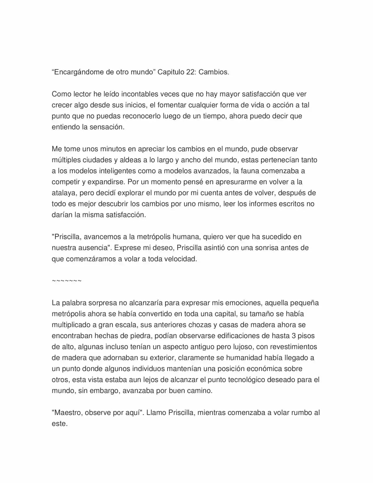 Encargandome De Otro Mundo. (Novela) - Capítulo 22 - Página 1 - LectorTMOo