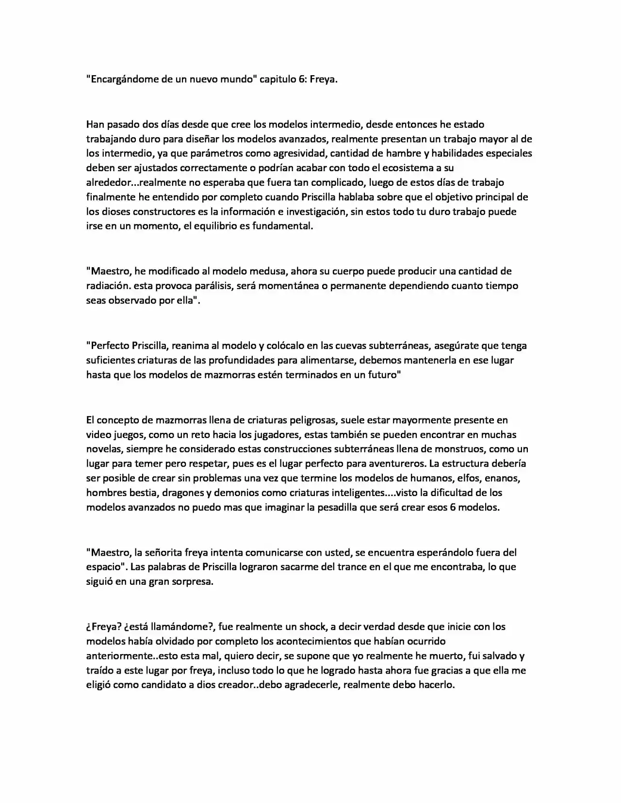 Encargandome De Otro Mundo. (Novela) - Capítulo 6 - Página 1 - LectorTMOo