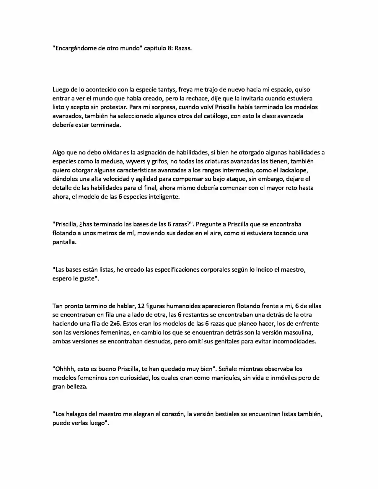 Encargandome De Otro Mundo. (Novela) - Capítulo 8 - Página 1 - LectorTMOo
