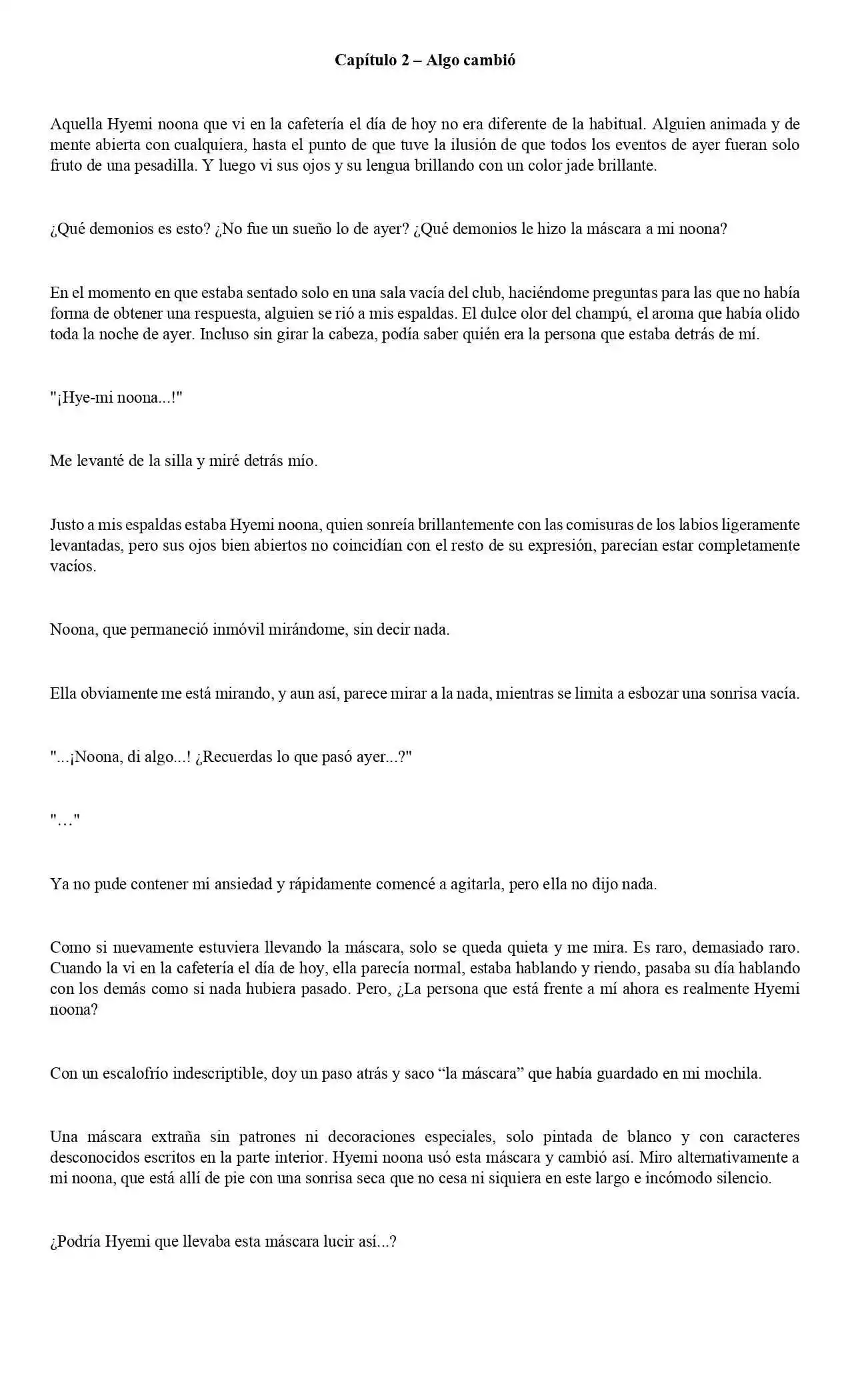 Encontré Una Máscara Que Convierte A Cualquier Mujer En Una Criatura Extraña (Novela) - Capítulo 2 - Página 2 - LectorTMOo