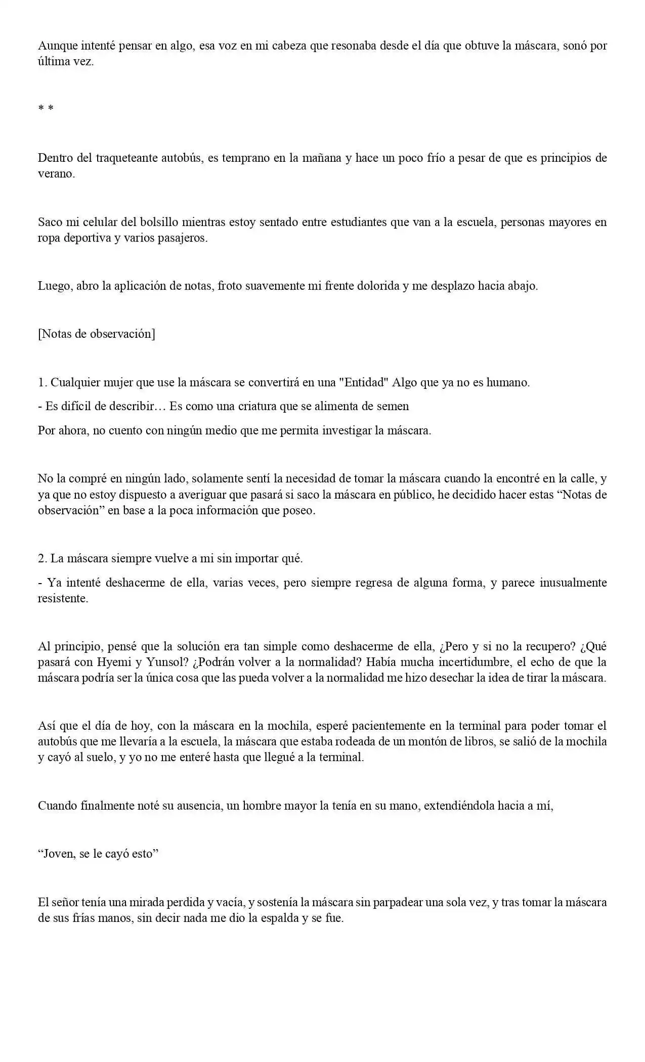 Encontré Una Máscara Que Convierte A Cualquier Mujer En Una Criatura Extraña (Novela) - Capítulo 4 - Página 3 - LectorTMOo