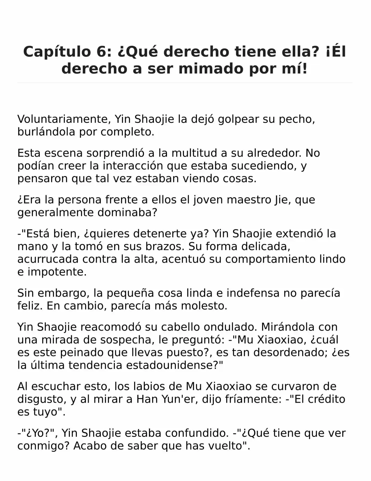 Endless Pampering Only For You (Novela) - Capítulo 6 - Página 1 - LectorTMOo