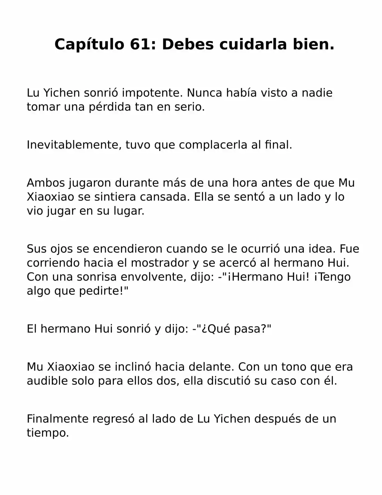 Endless Pampering Only For You (Novela) - Capítulo 61 - Página 1 - LectorTMOo