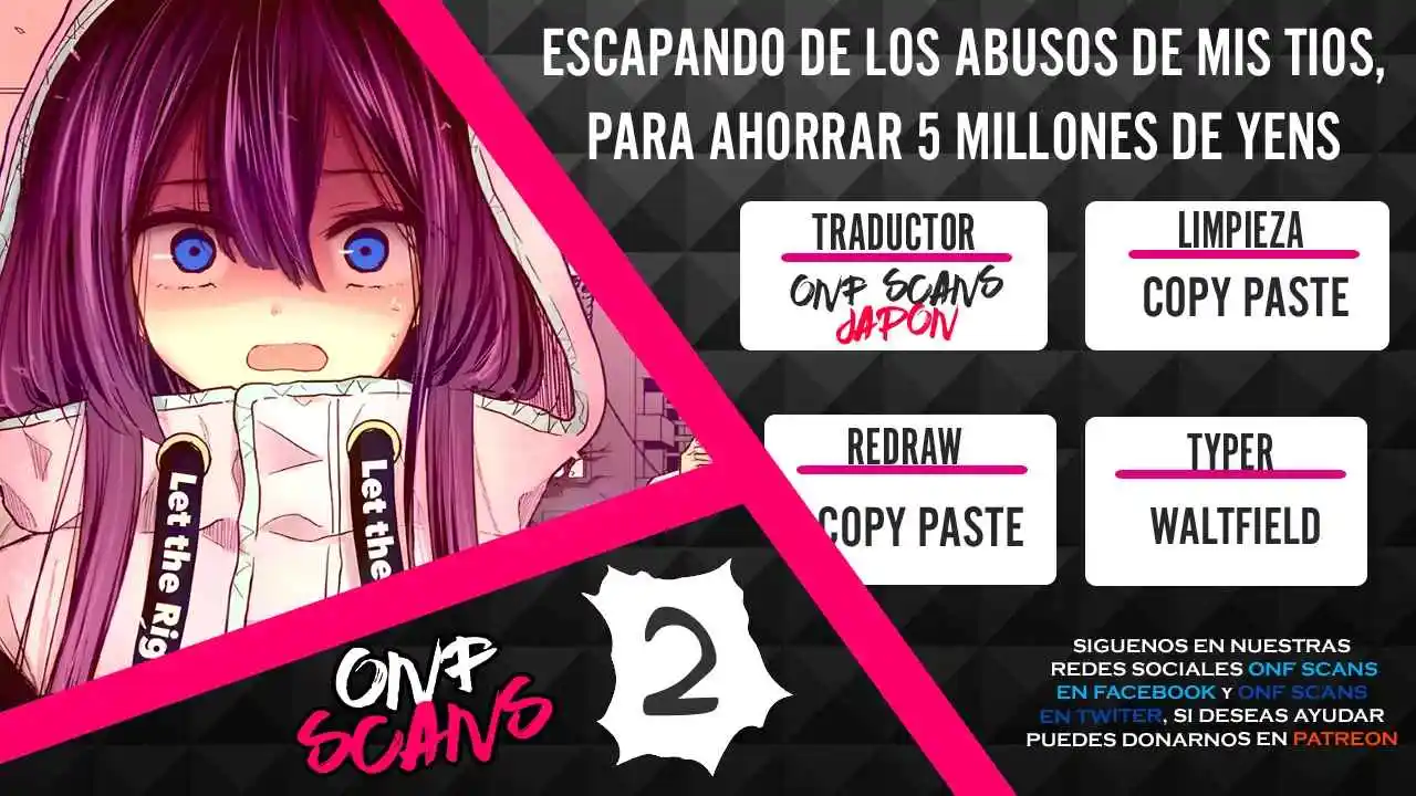 Escapando De Los Abusos De Mis Tios, Para Ahorrar 5 Millones De Yens capítulo 2 página 1