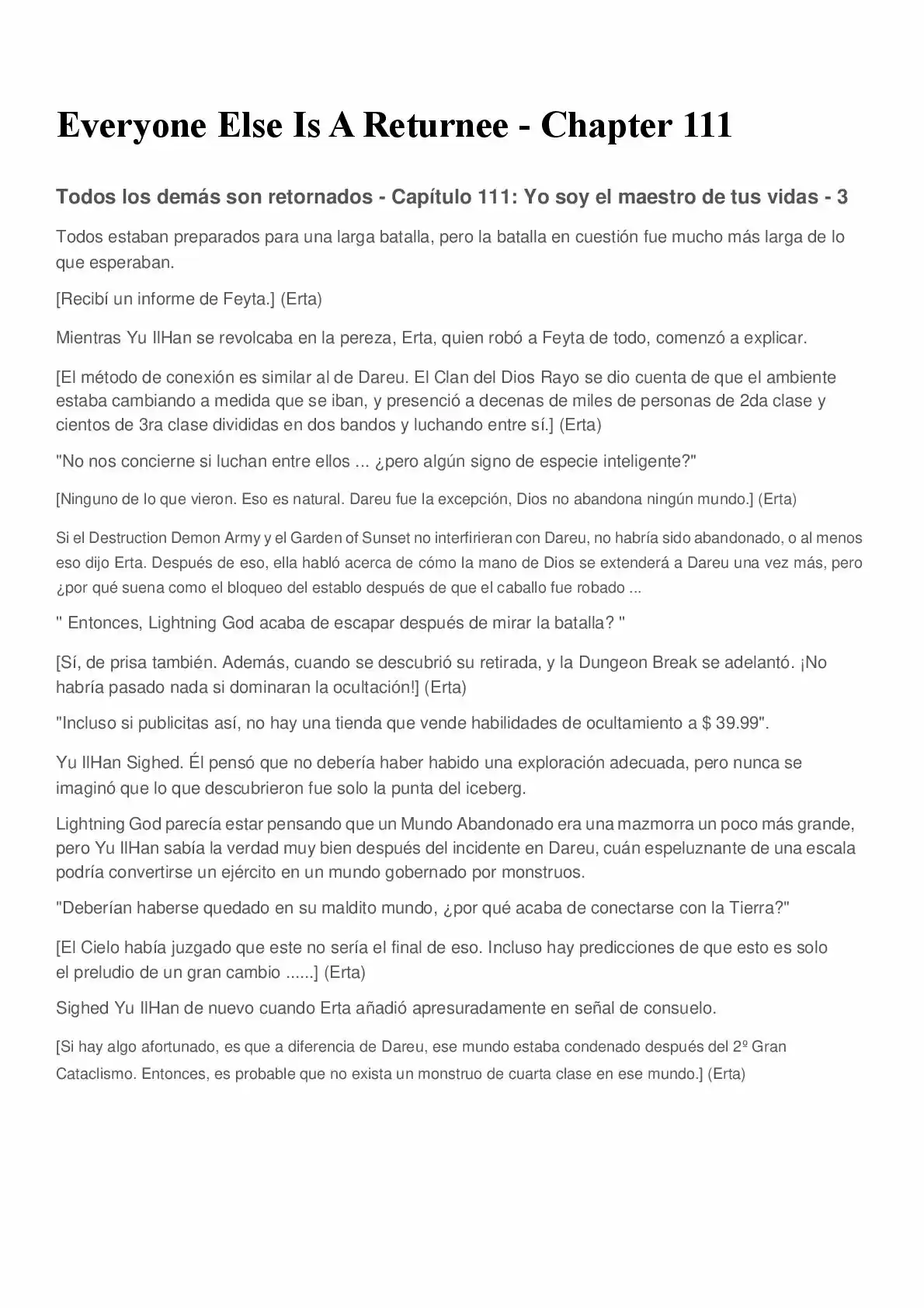 Everyone Else Is A Returnee (Novela) - Capítulo 111 - Página 1 - LectorTMOo