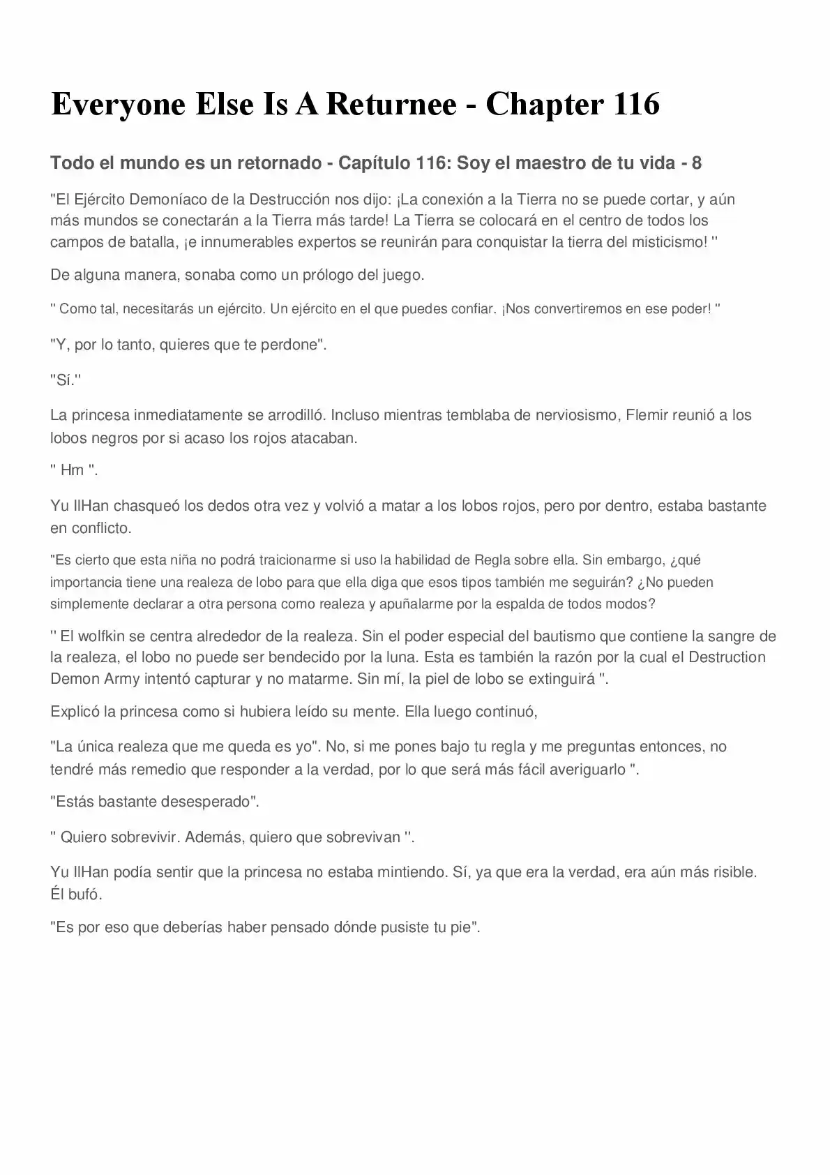 Everyone Else Is A Returnee (Novela) - Capítulo 116 - Página 1 - LectorTMOo