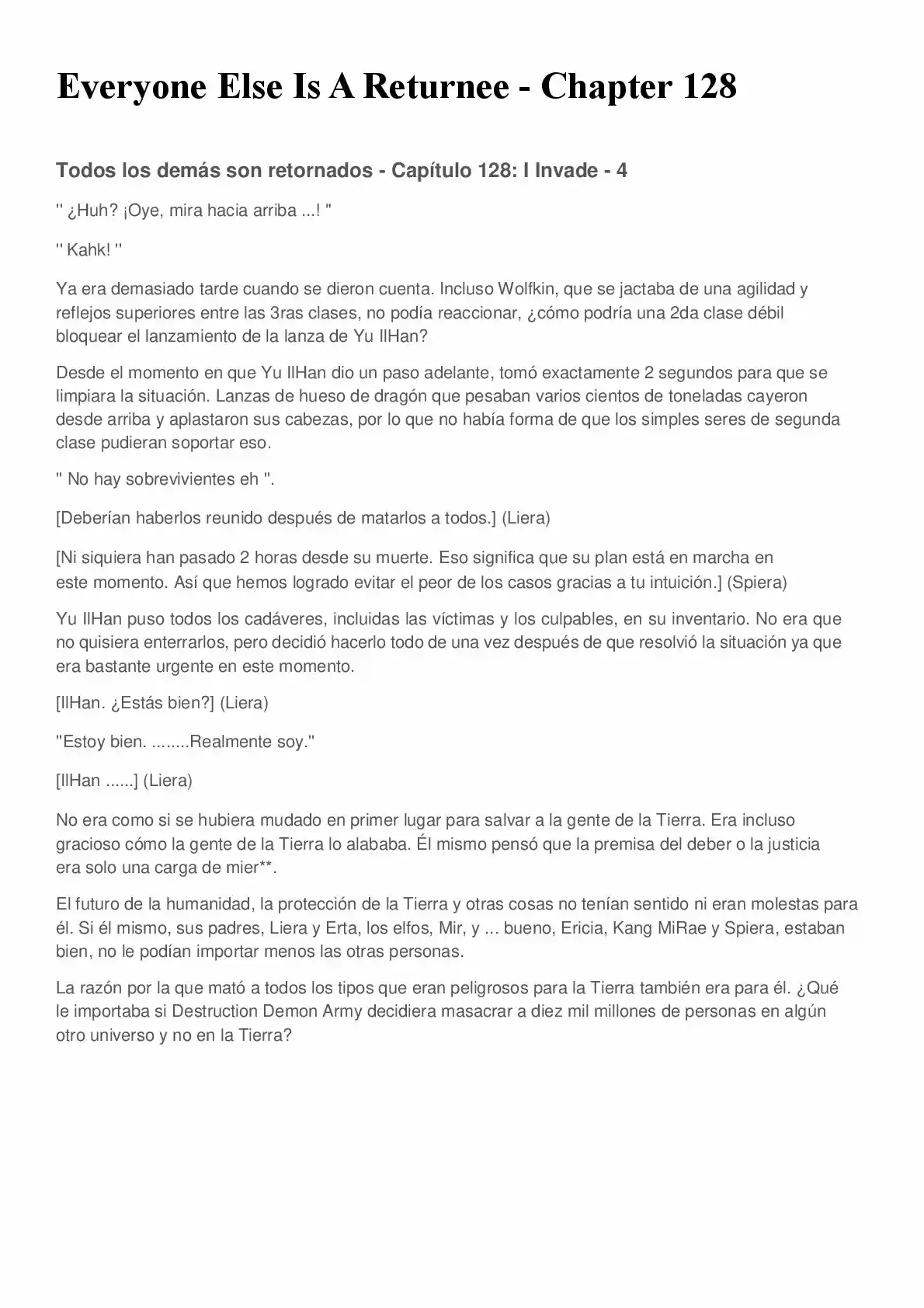 Everyone Else Is A Returnee (Novela) - Capítulo 128 - Página 1 - LectorTMOo
