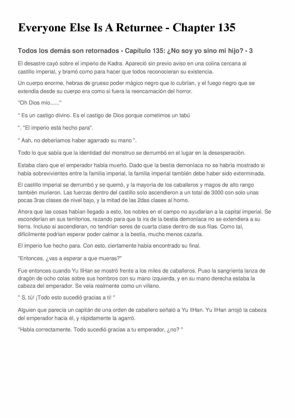 Everyone Else Is A Returnee (Novela) - Capítulo 135 - Página 1 - LectorTMOo