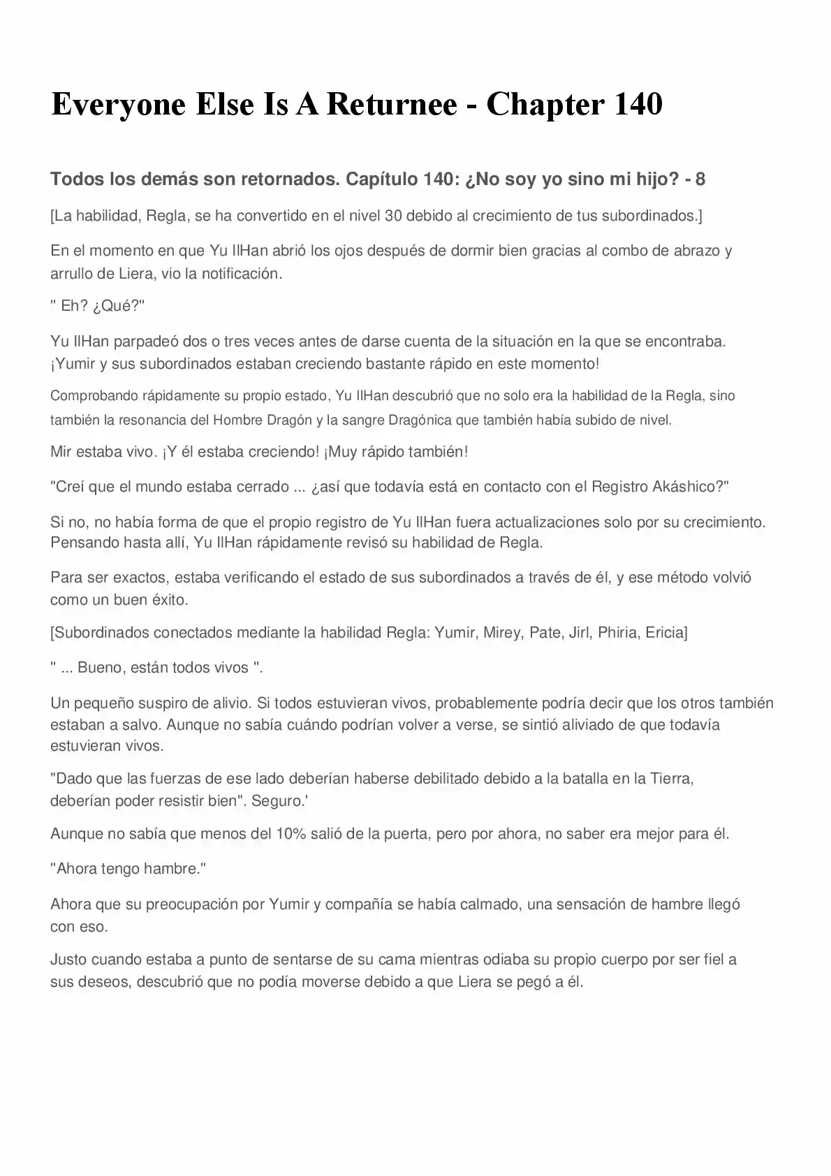 Everyone Else Is A Returnee (Novela) - Capítulo 140 - Página 1 - LectorTMOo