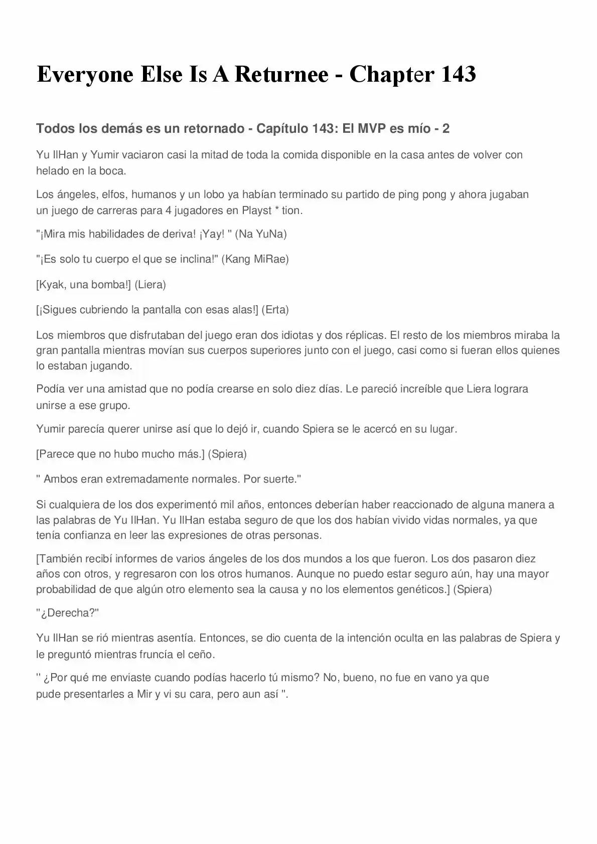 Everyone Else Is A Returnee (Novela) - Capítulo 143 - Página 1 - LectorTMOo