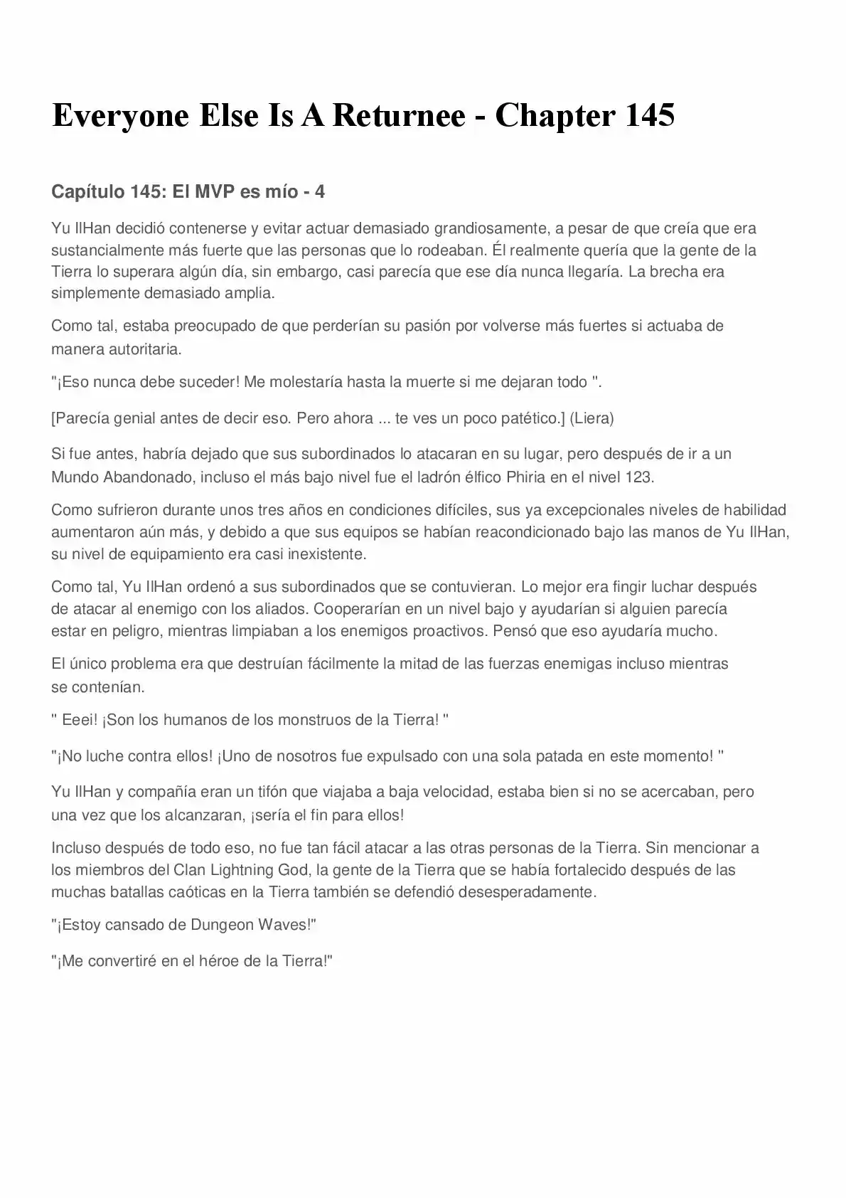 Everyone Else Is A Returnee (Novela) - Capítulo 145 - Página 1 - LectorTMOo