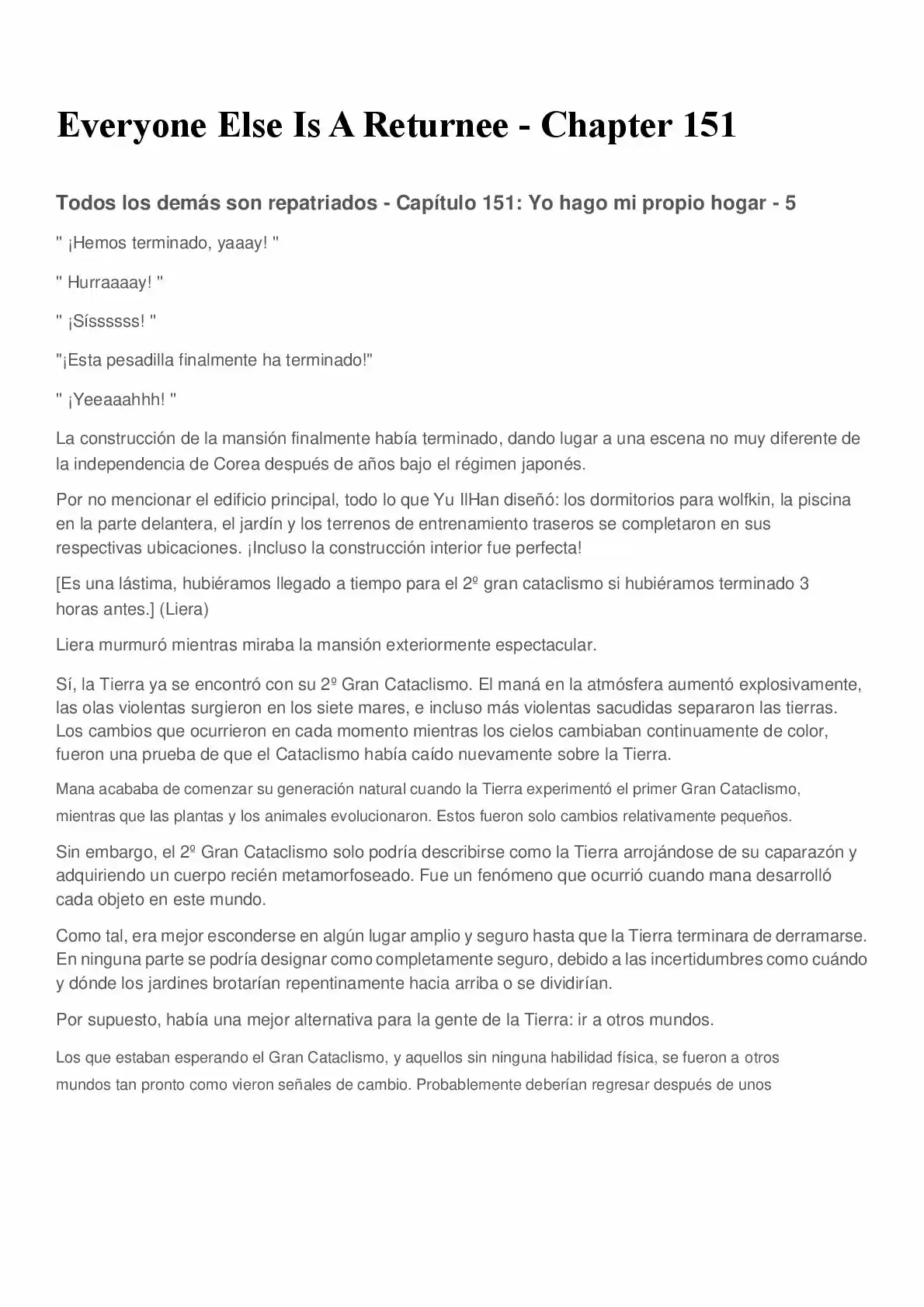 Everyone Else Is A Returnee (Novela) - Capítulo 151 - Página 1 - LectorTMOo