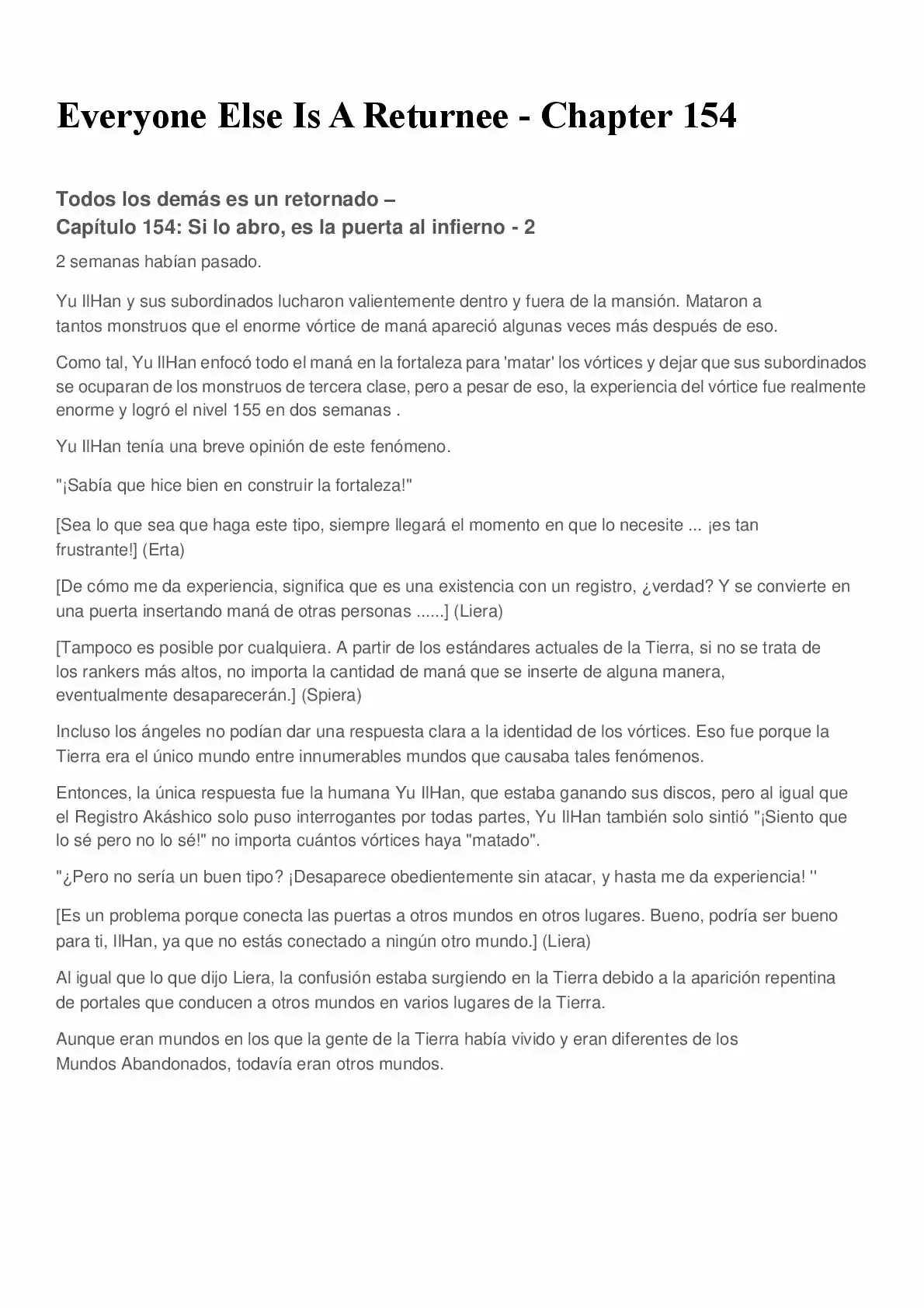 Everyone Else Is A Returnee (Novela) - Capítulo 154 - Página 1 - LectorTMOo