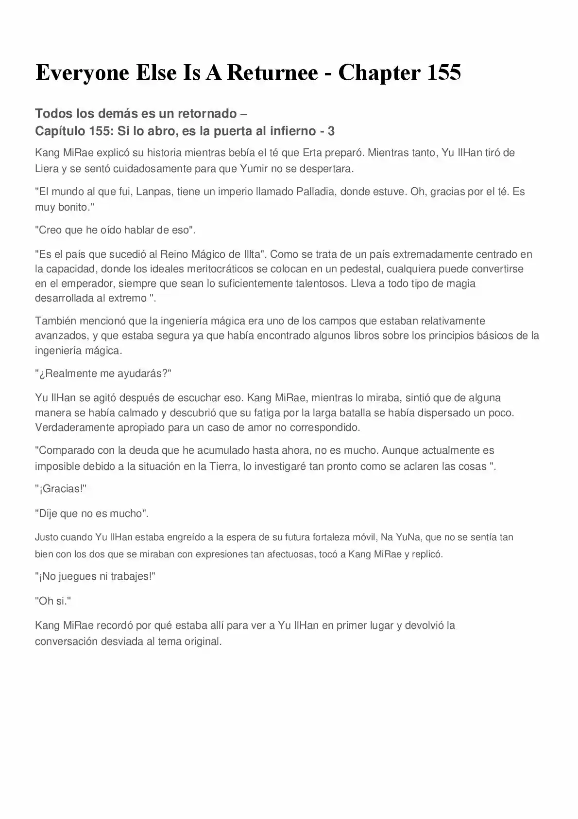 Everyone Else Is A Returnee (Novela) - Capítulo 155 - Página 1 - LectorTMOo