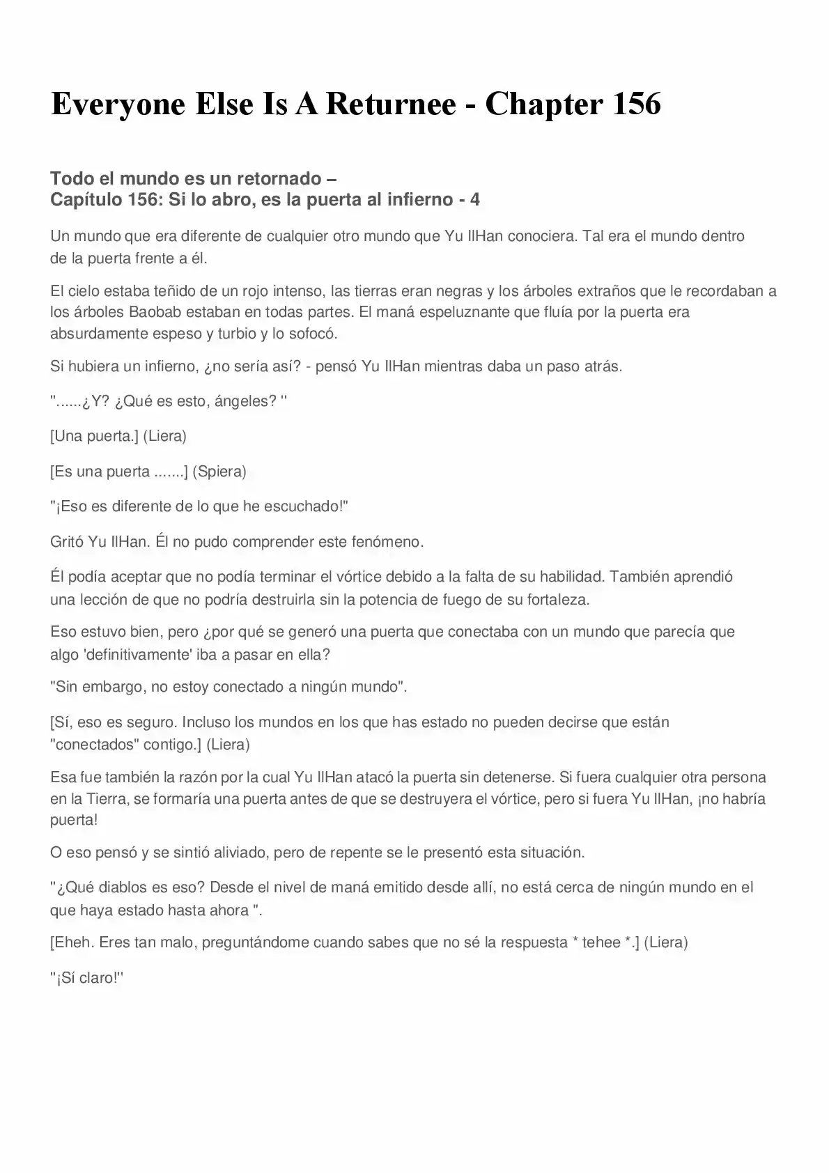 Everyone Else Is A Returnee (Novela) - Capítulo 156 - Página 1 - LectorTMOo