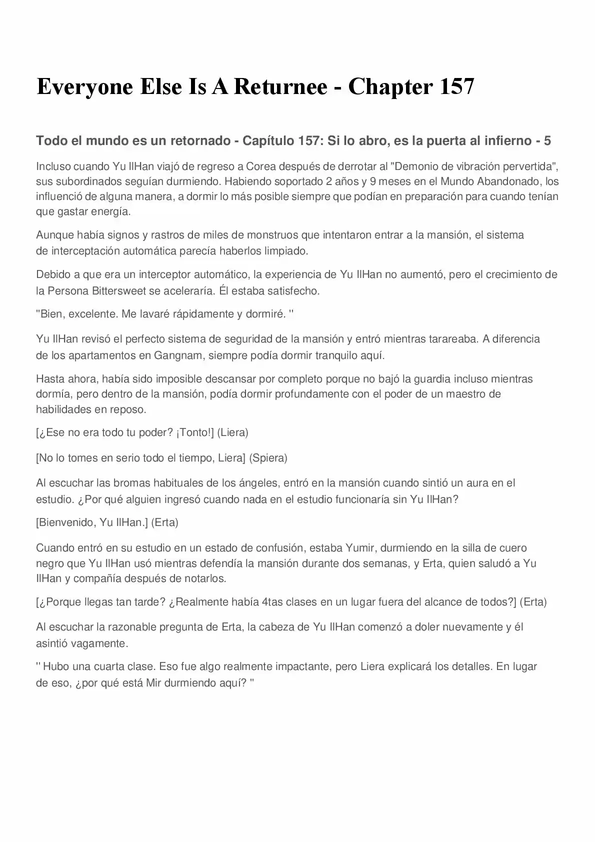 Everyone Else Is A Returnee (Novela) - Capítulo 157 - Página 1 - LectorTMOo