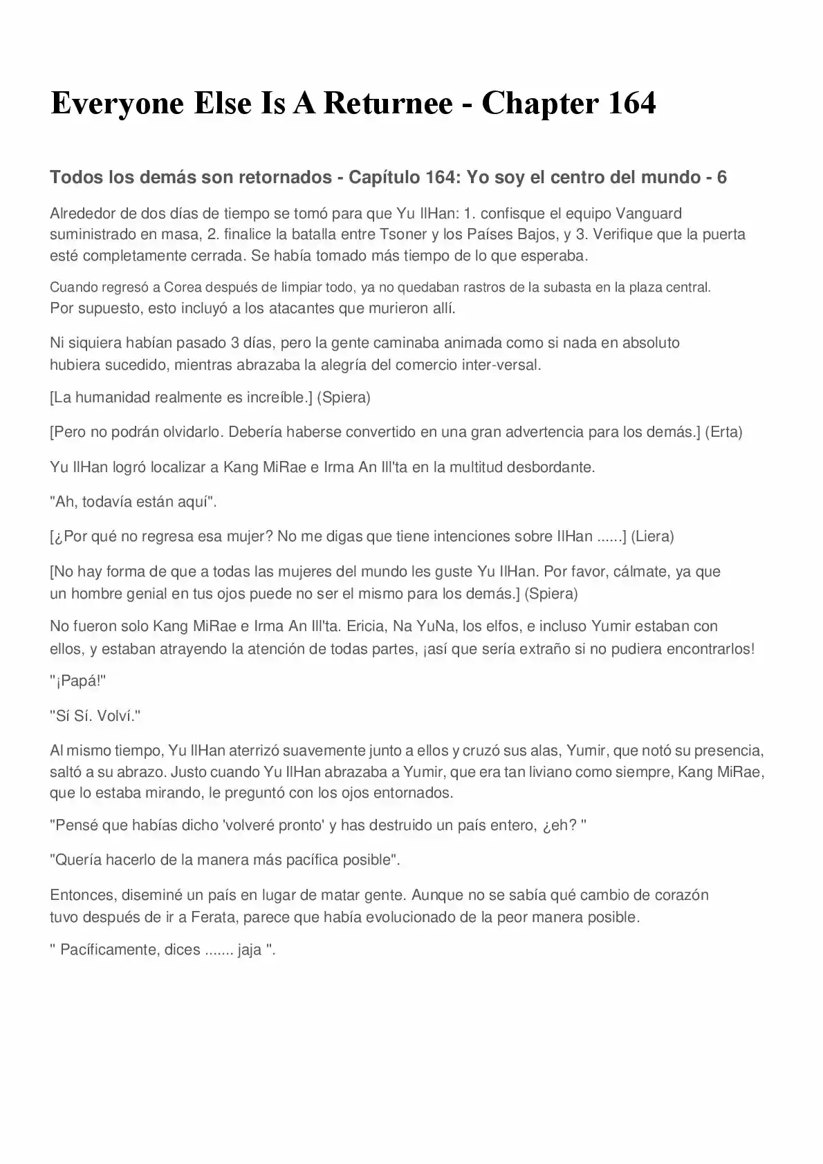 Everyone Else Is A Returnee (Novela) - Capítulo 164 - Página 1 - LectorTMOo