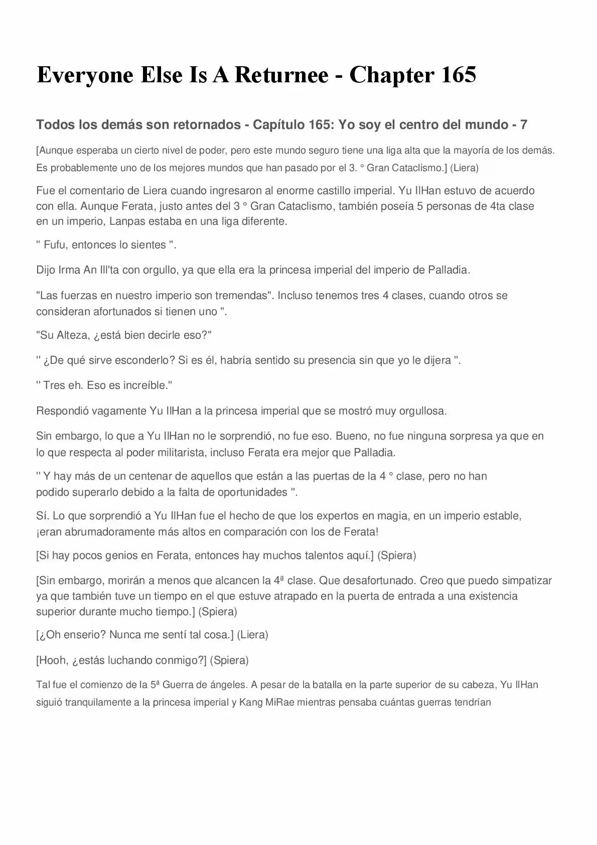 Everyone Else Is A Returnee (Novela) - Capítulo 165 - Página 1 - LectorTMOo