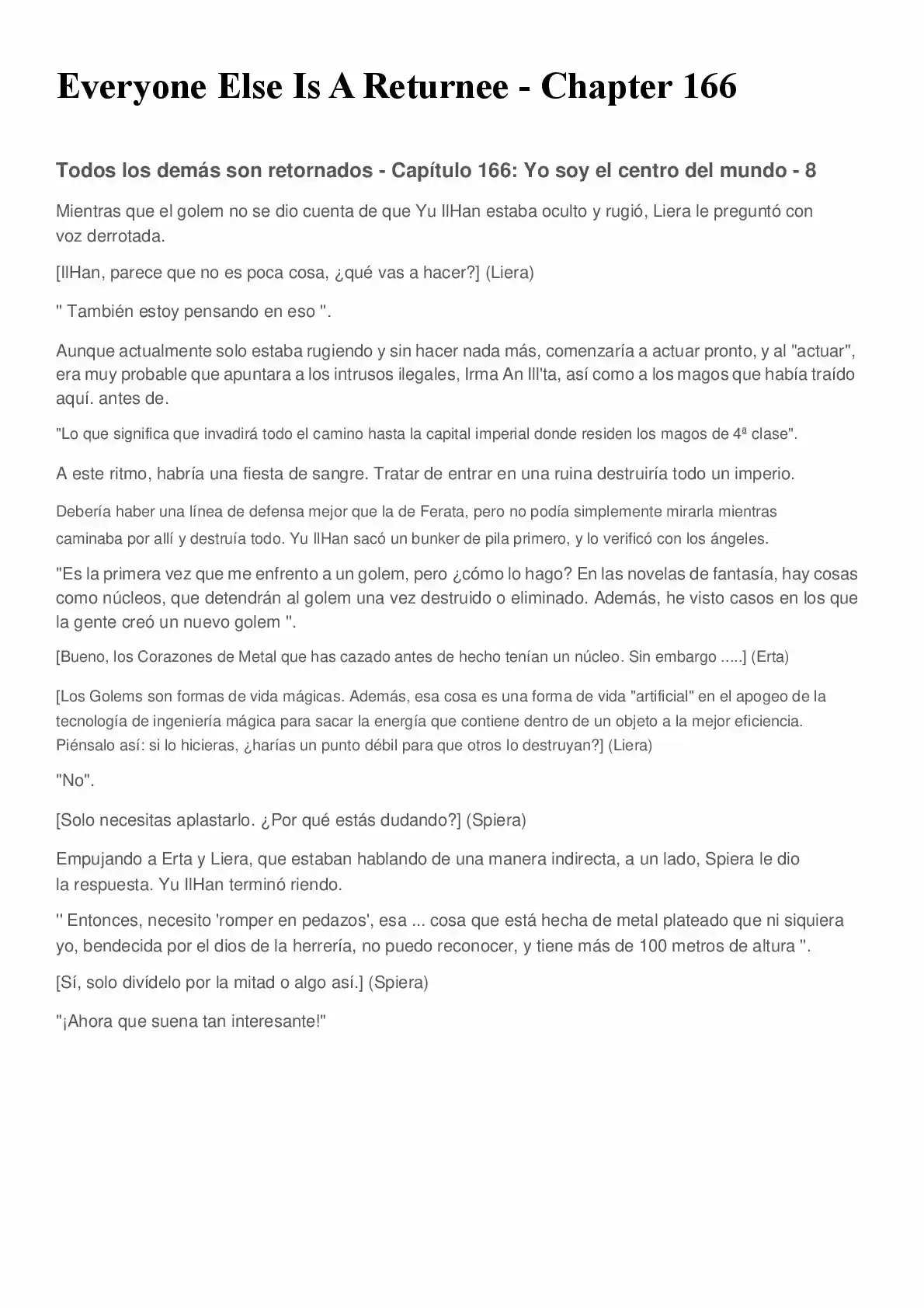 Everyone Else Is A Returnee (Novela) - Capítulo 166 - Página 1 - LectorTMOo