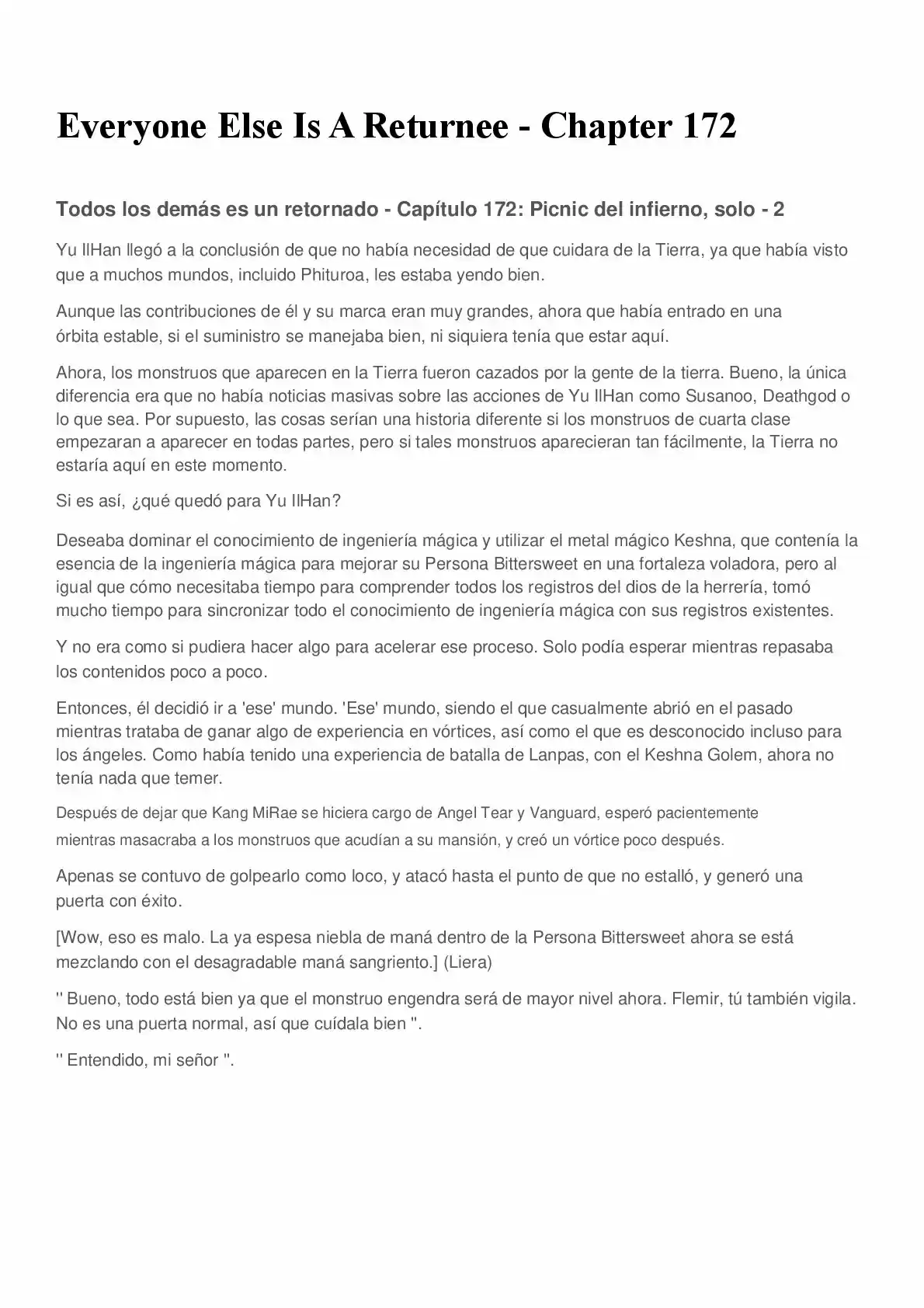 Everyone Else Is A Returnee (Novela) - Capítulo 172 - Página 1 - LectorTMOo