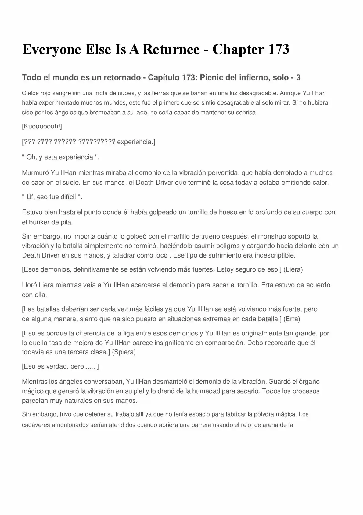 Everyone Else Is A Returnee (Novela) - Capítulo 173 - Página 1 - LectorTMOo