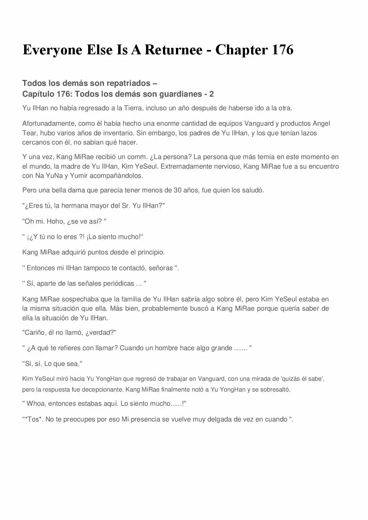 Everyone Else Is A Returnee (Novela) - Capítulo 176 - Página 1 - LectorTMOo