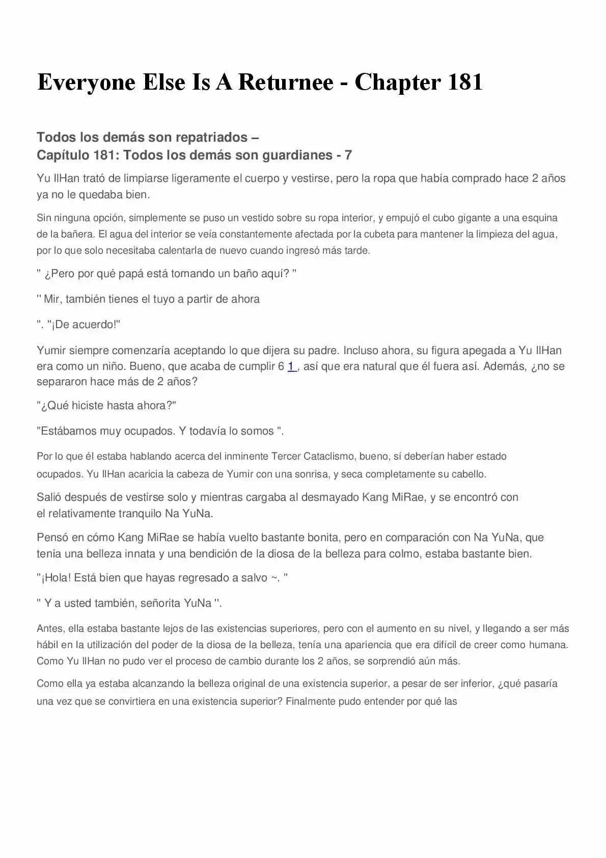 Everyone Else Is A Returnee (Novela) - Capítulo 181 - Página 1 - LectorTMOo