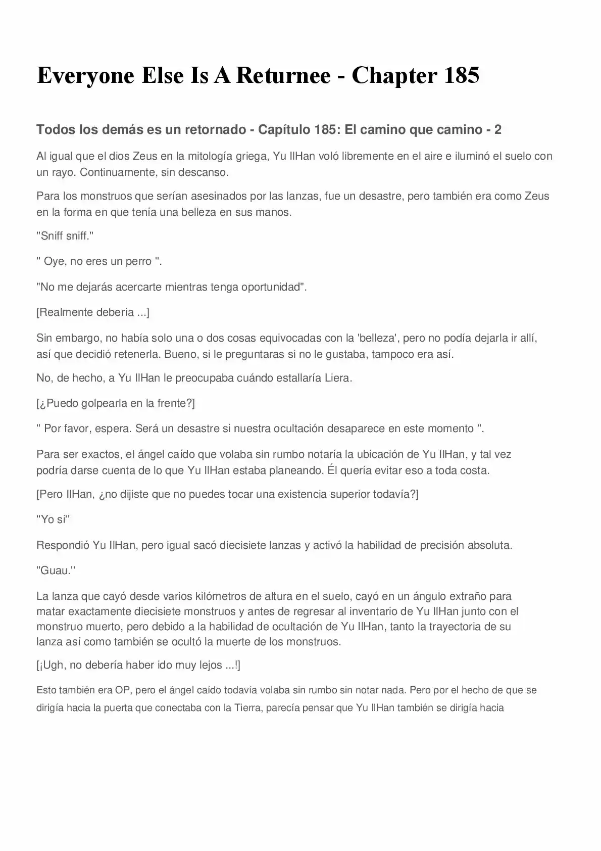 Everyone Else Is A Returnee (Novela) - Capítulo 185 - Página 1 - LectorTMOo