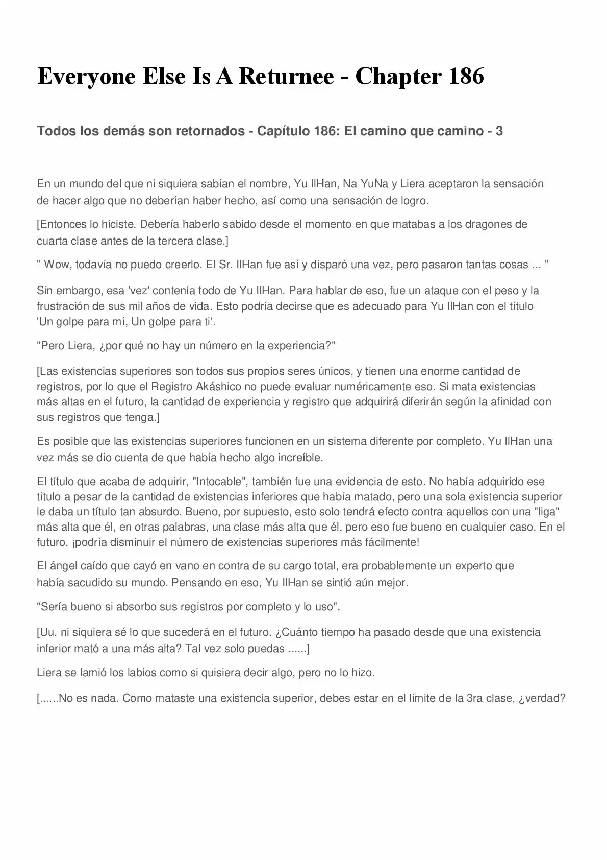 Everyone Else Is A Returnee (Novela) - Capítulo 186 - Página 1 - LectorTMOo