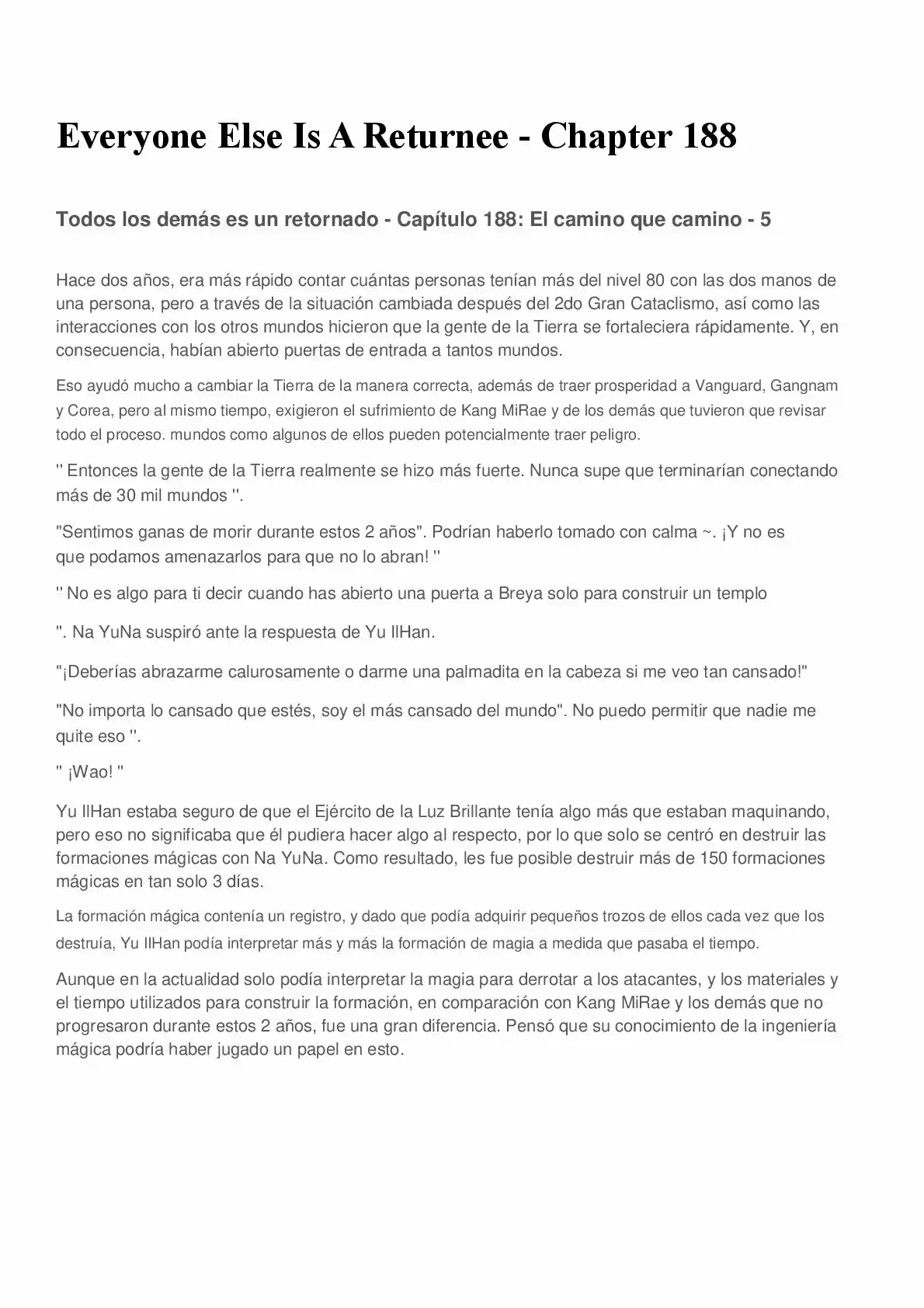 Everyone Else Is A Returnee (Novela) - Capítulo 188 - Página 1 - LectorTMOo