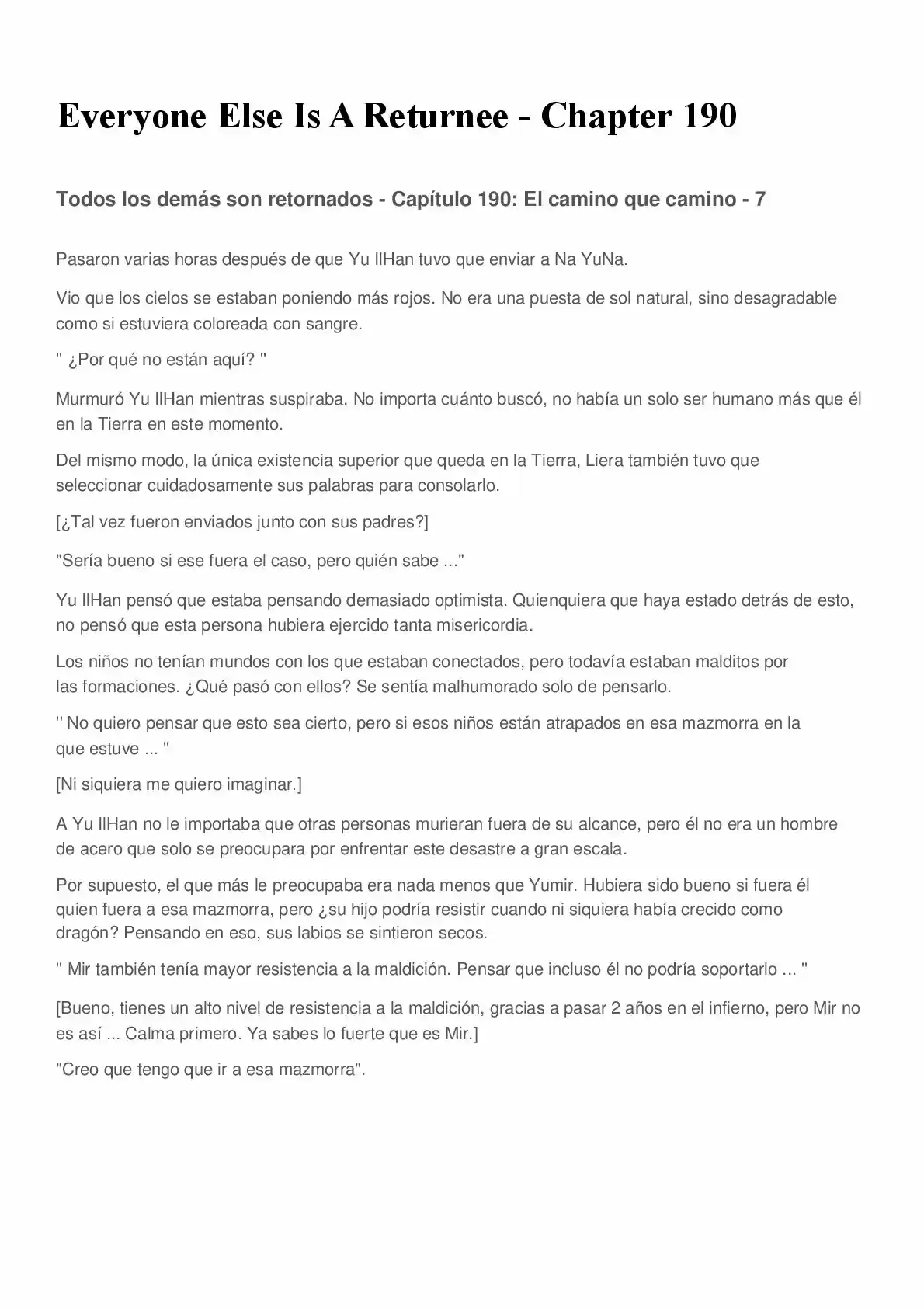Everyone Else Is A Returnee (Novela) - Capítulo 190 - Página 1 - LectorTMOo