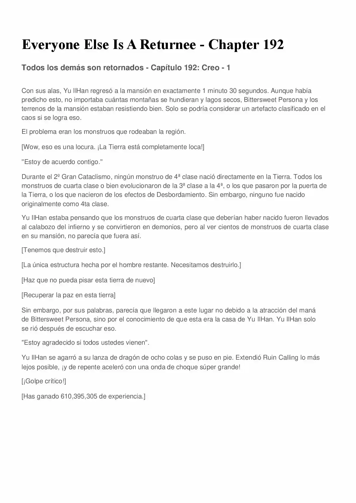 Everyone Else Is A Returnee (Novela) - Capítulo 192 - Página 1 - LectorTMOo
