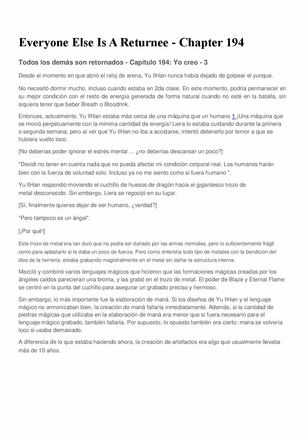 Everyone Else Is A Returnee (Novela) - Capítulo 194 - Página 1 - LectorTMOo