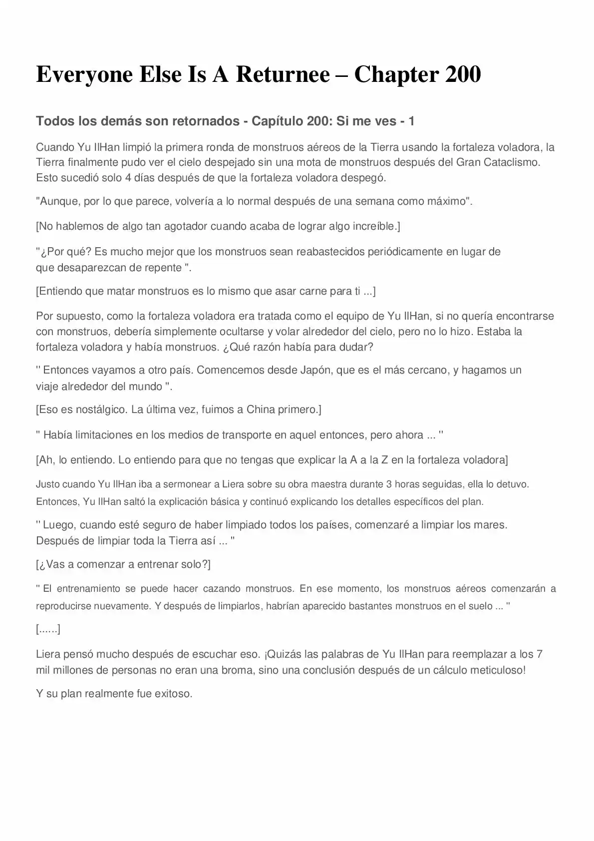 Everyone Else Is A Returnee (Novela) - Capítulo 200 - Página 1 - LectorTMOo